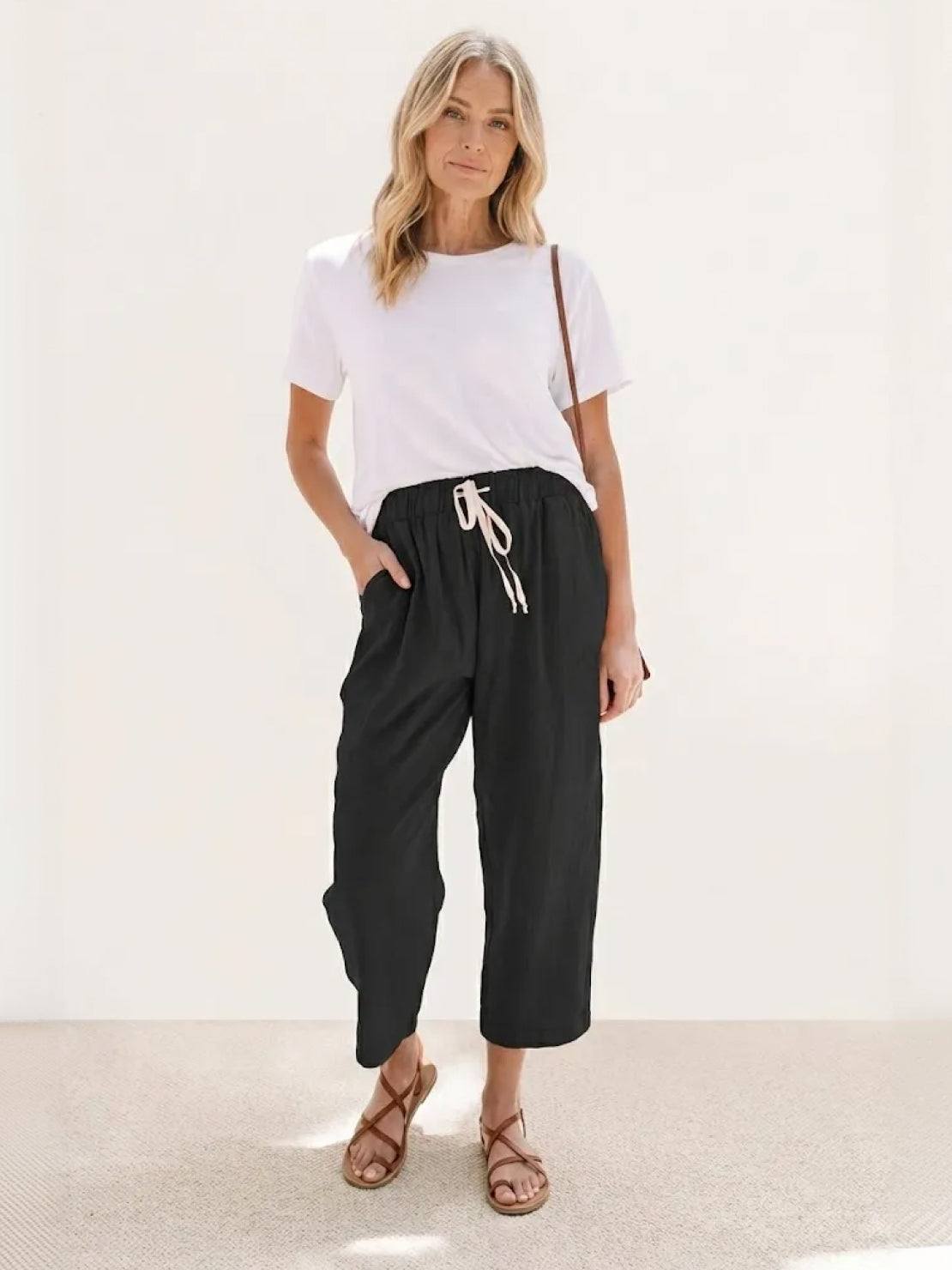Emily | Women's Drawstring Waist Casual Slim Fit Pants