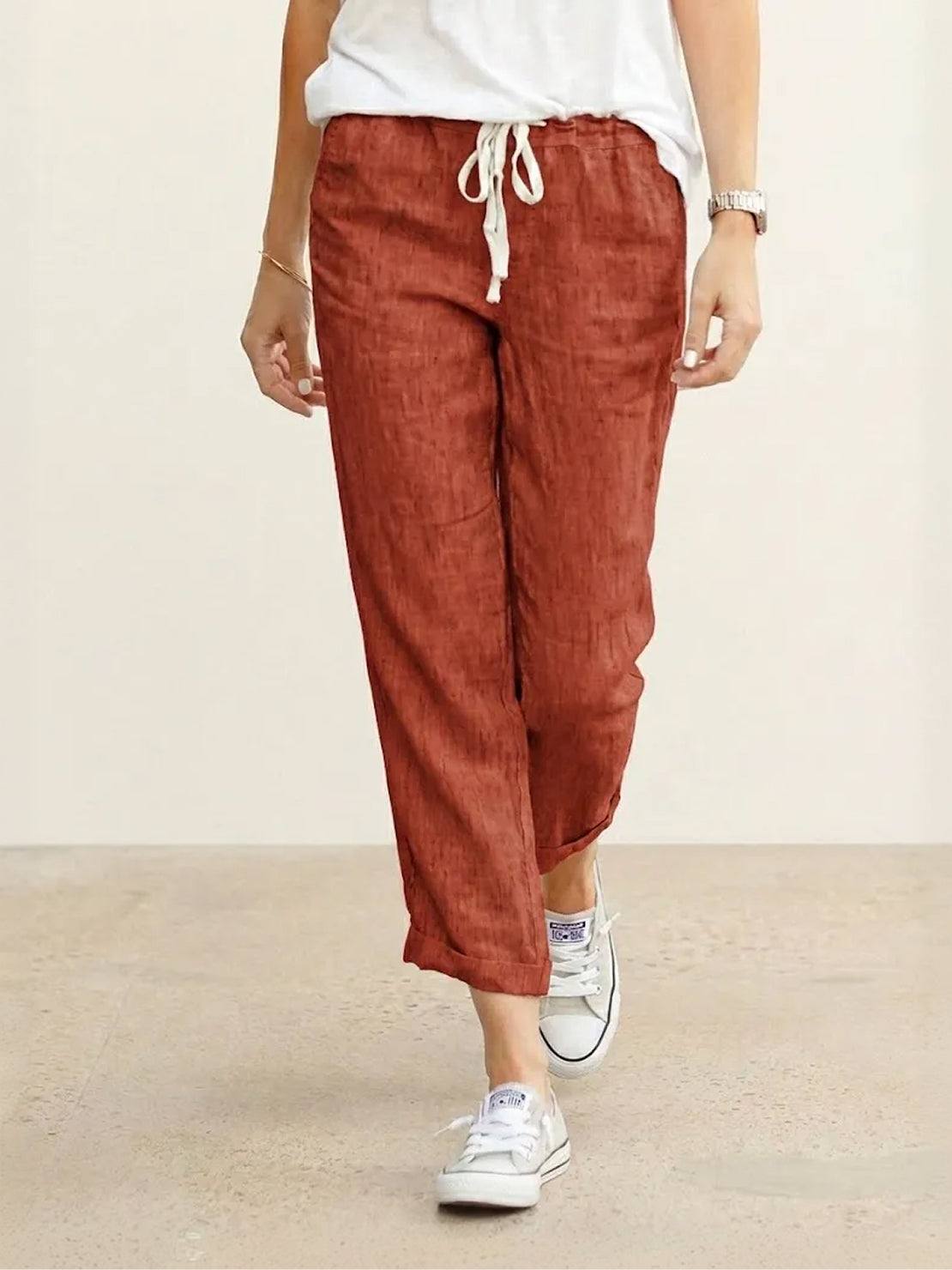Emily | Women's Drawstring Waist Casual Slim Fit Pants