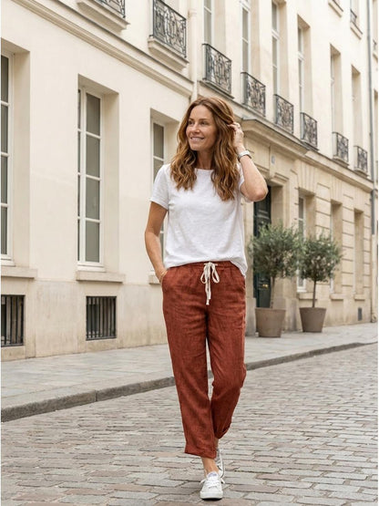 Emily | Women's Drawstring Waist Casual Slim Fit Pants