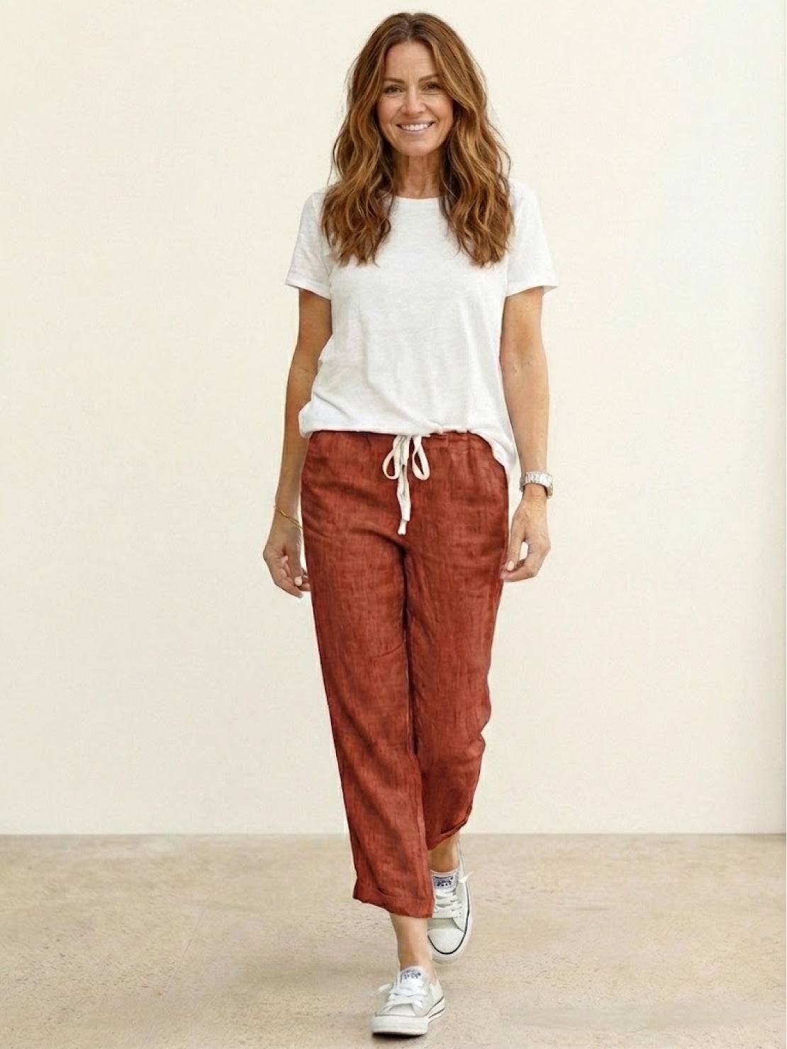 Emily | Women's Drawstring Waist Casual Slim Fit Pants