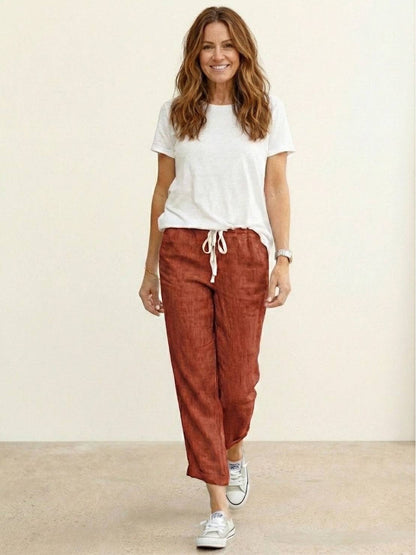 Emily | Women's Drawstring Waist Casual Slim Fit Pants