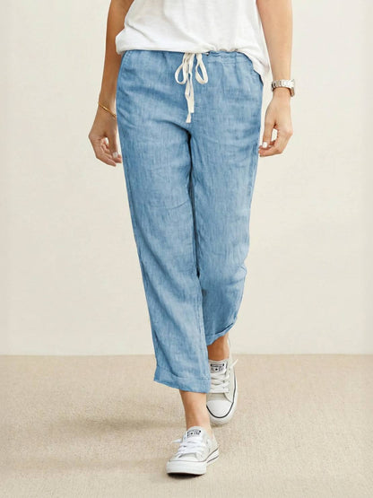 Emily | Women's Drawstring Waist Casual Slim Fit Pants