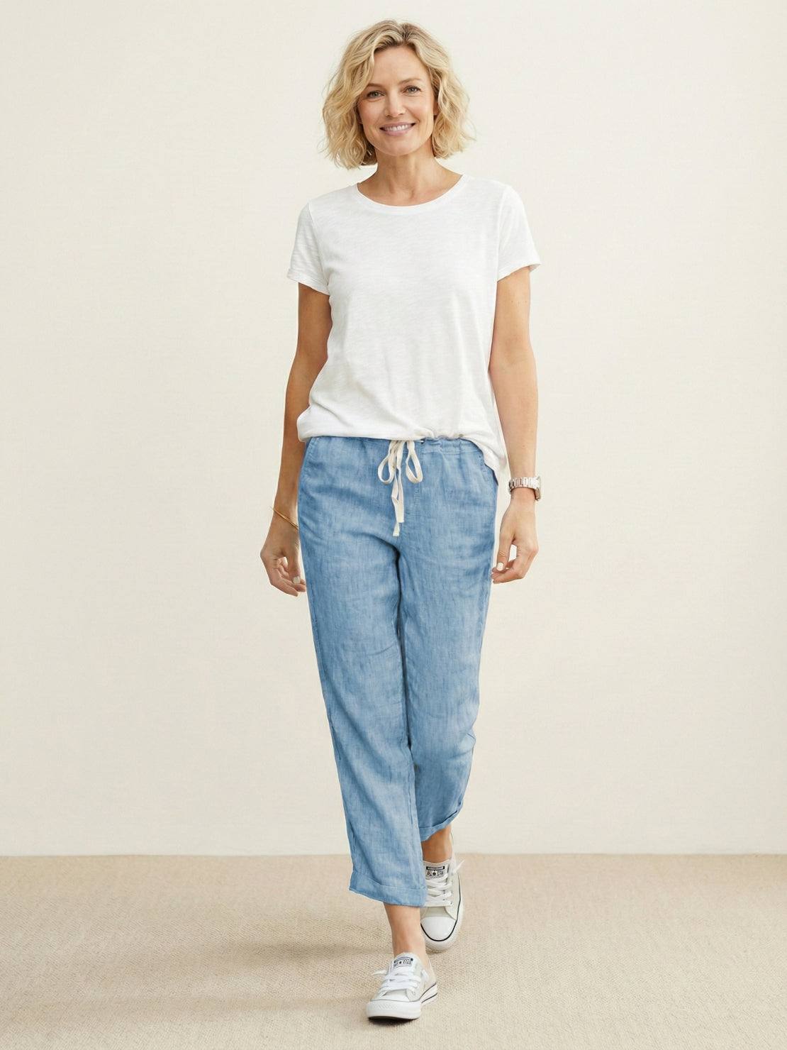 Emily | Women's Drawstring Waist Casual Slim Fit Pants