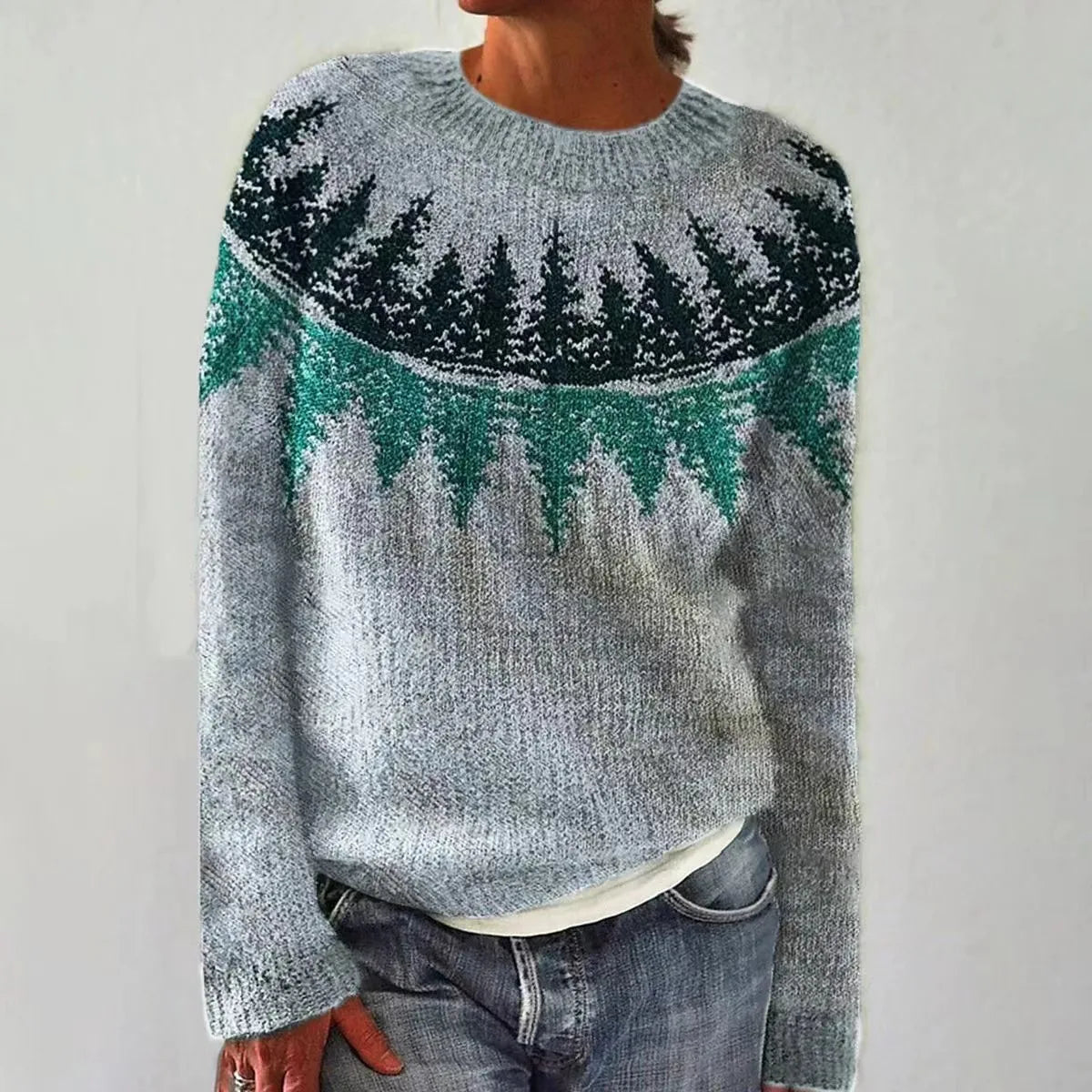 Nora | Fair Isle Nordic Knit Boat Neck Winter Jumper