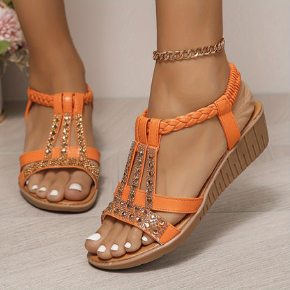 Diana | Wedge Sandals Shimmer, shine, and step into something special