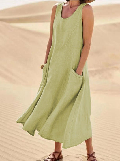 Etta | Sleeveless Pocket Maxi Summer Dress