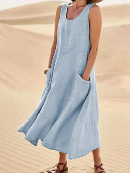 Etta | Sleeveless Pocket Maxi Summer Dress