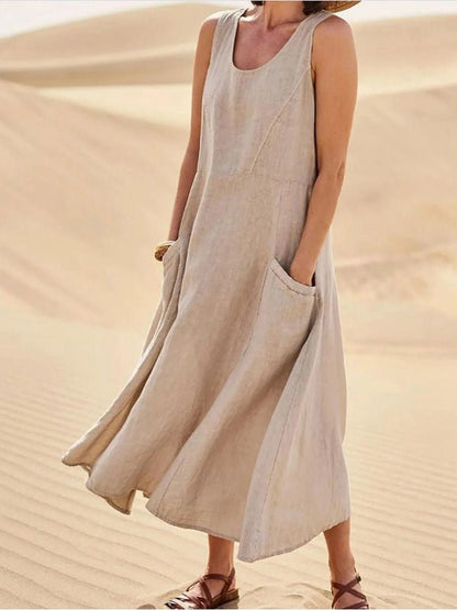 Etta | Sleeveless Pocket Maxi Summer Dress