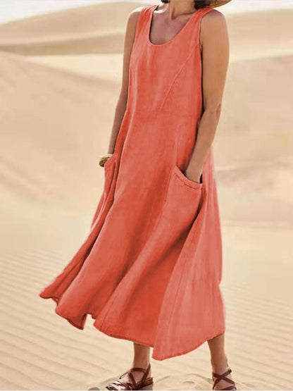 Etta | Sleeveless Pocket Maxi Summer Dress