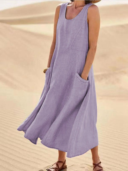 Etta | Sleeveless Pocket Maxi Summer Dress