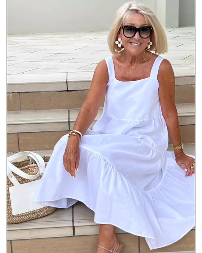 Eva | Women's Sleeveless Tiered Maxi Casual Dress