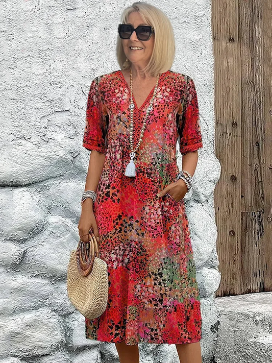Rosie | Colourful Floral Midi Dress