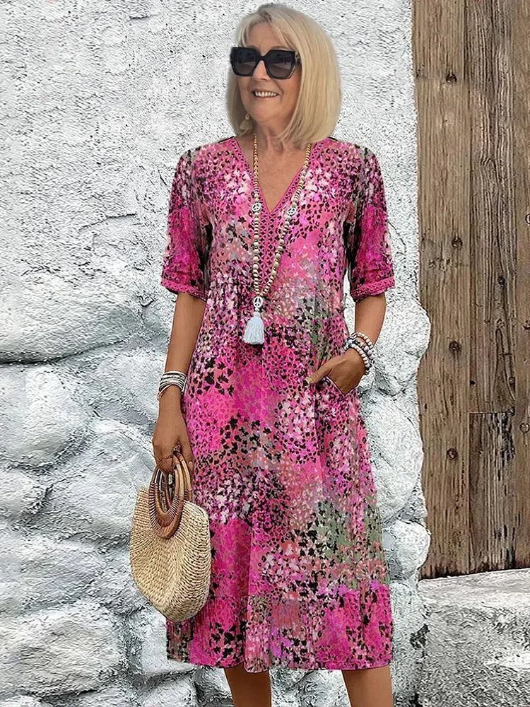 Rosie | Colourful Floral Midi Dress