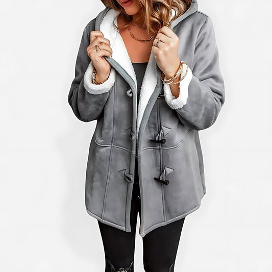 Eleanor | Sherpa Lined Hooded Toggle Duffle Winter Coat