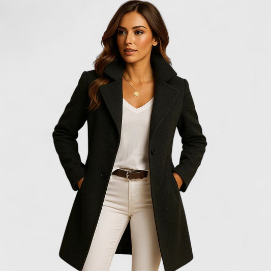Rhea | Single Breasted Notch Lapel Tailored Winter Coat