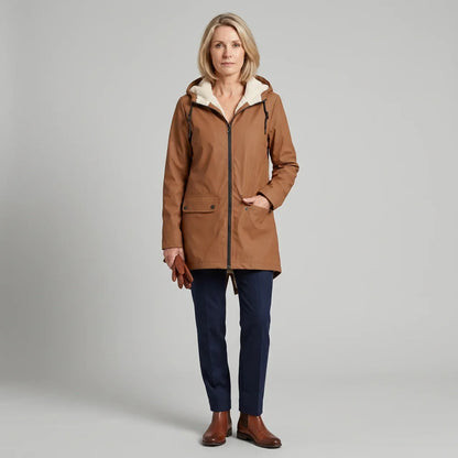 Esme | Waterproof Sherpa Lined Hooded Rain Coat