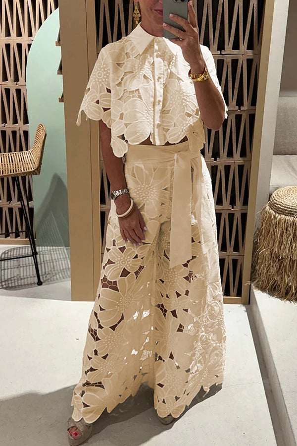 Isadora | Women's Eyelet Ruffle Maxi Dress