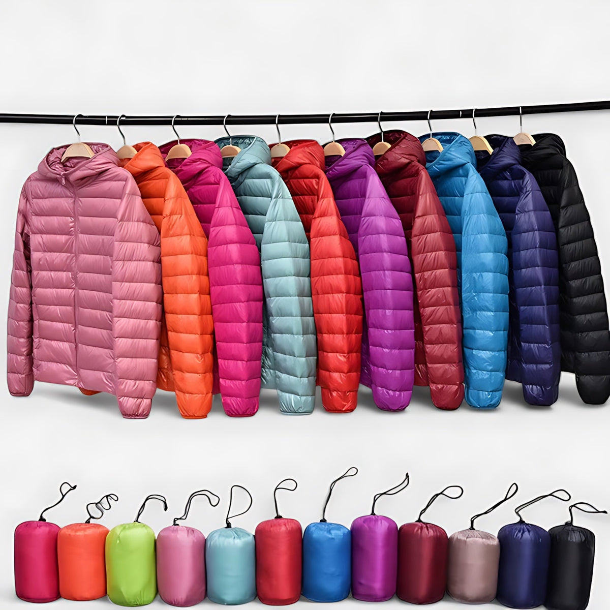 Lillian | Lightweight Quilted Hooded Packable Puffer Jacket