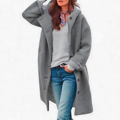 Lucy | Teddy Fleece Hooded Longline Winter Coat