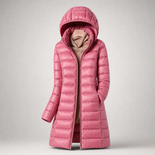 Pippa | Ultralight Hooded Longline Down Puffer Coat