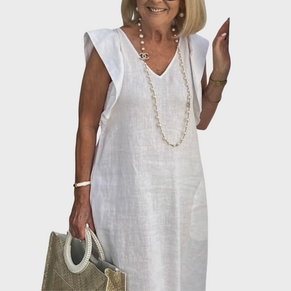 Rosalinda | Women's V-Neck Sleeveless Pocket Maxi Dress