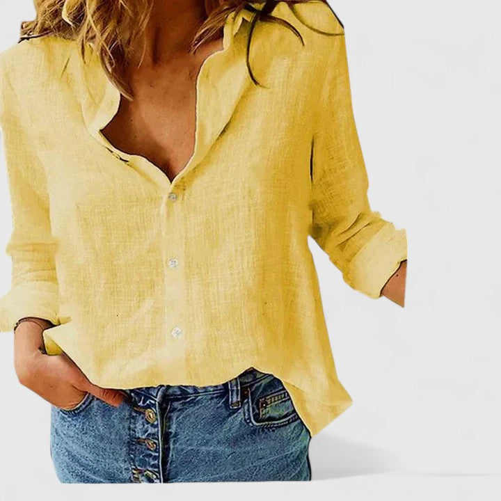 Winifred | Women's Floral V-Neck Long Sleeve Blouse