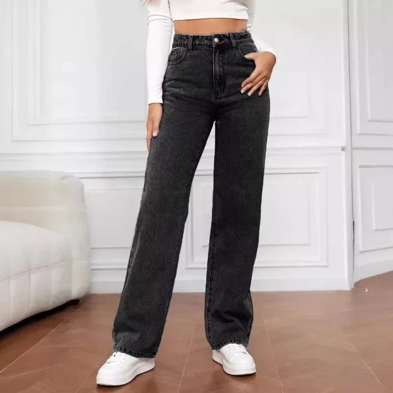 Audrey | Women's High Waist Wide Leg Jeans