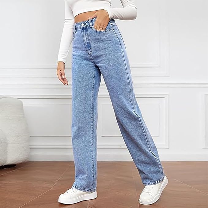 Audrey | Women's High Waist Wide Leg Jeans