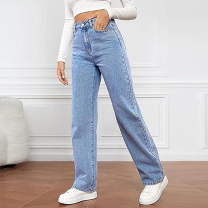Audrey | Women's High Waist Wide Leg Jeans