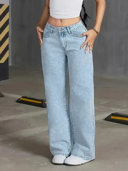 Bethany | Women’s Light Wash Wide Leg Jean