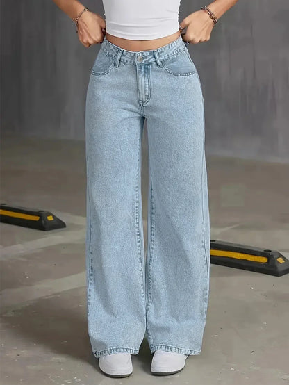 Bethany | Women’s Light Wash Wide Leg Jean