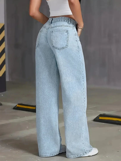 Bethany | Women’s Light Wash Wide Leg Jean