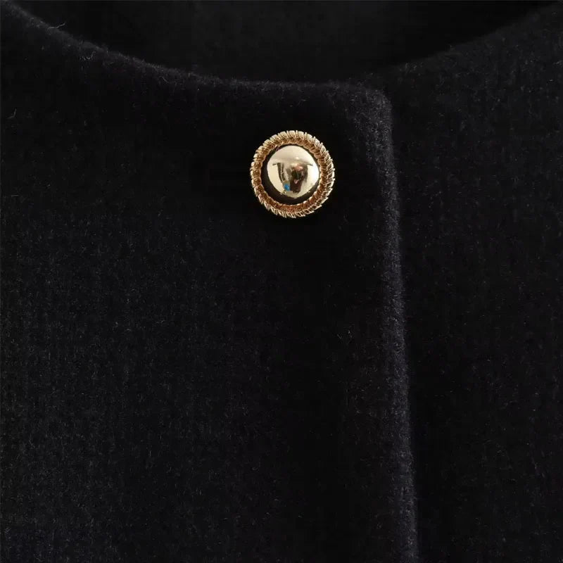 Hannah | Women's Cropped Button Front Bomber Jacket