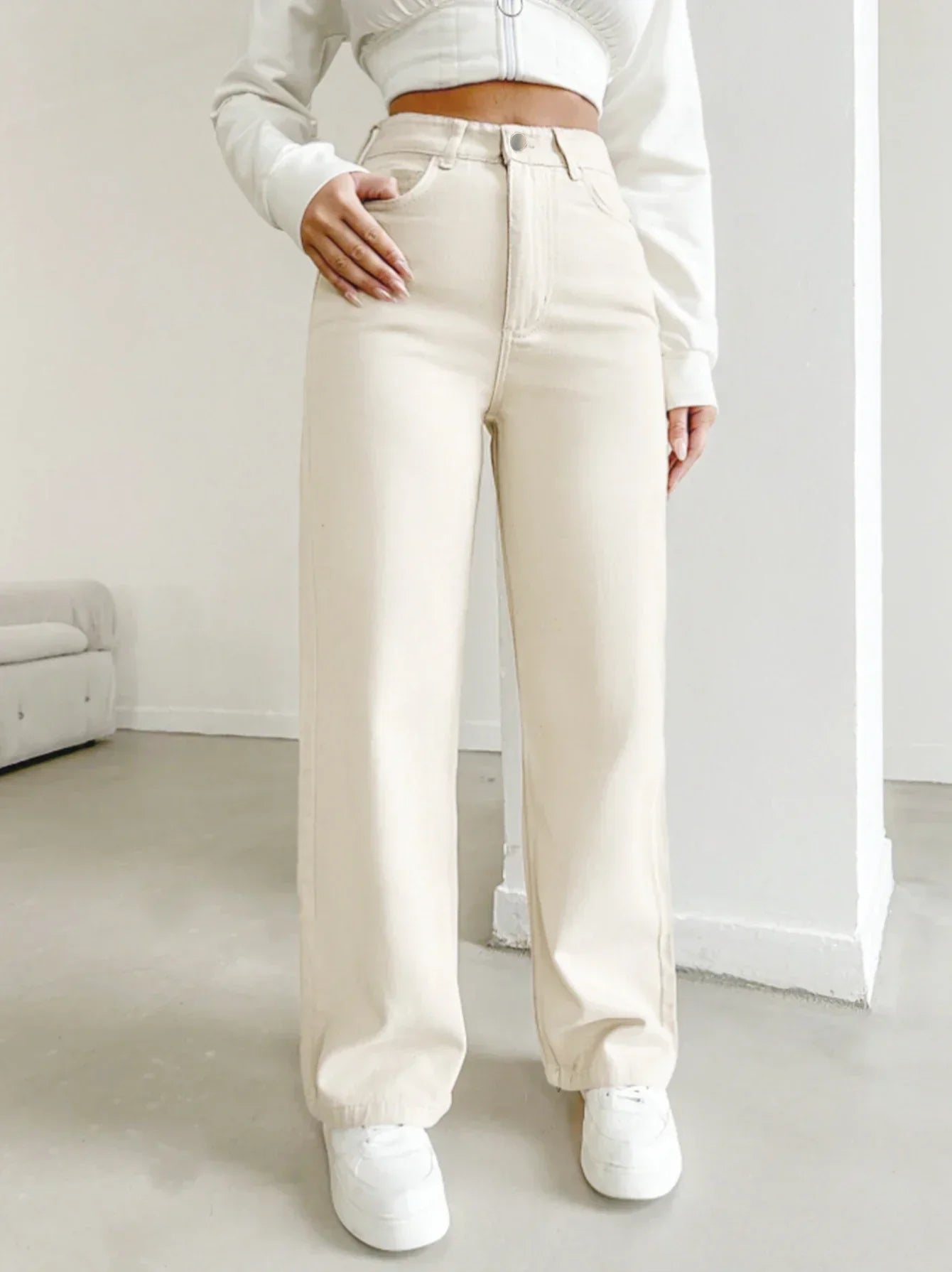Bella | Women's High Waist Straight Leg Pants