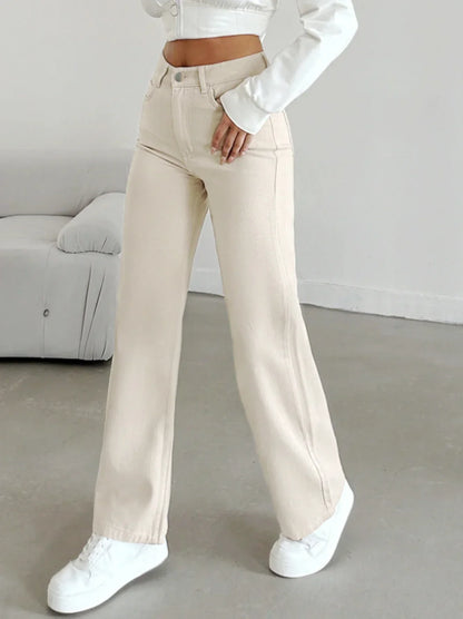 Bella | Women's High Waist Straight Leg Pants