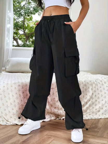 Ruby | Women's Wide Leg Cargo Pocket Casual Pants