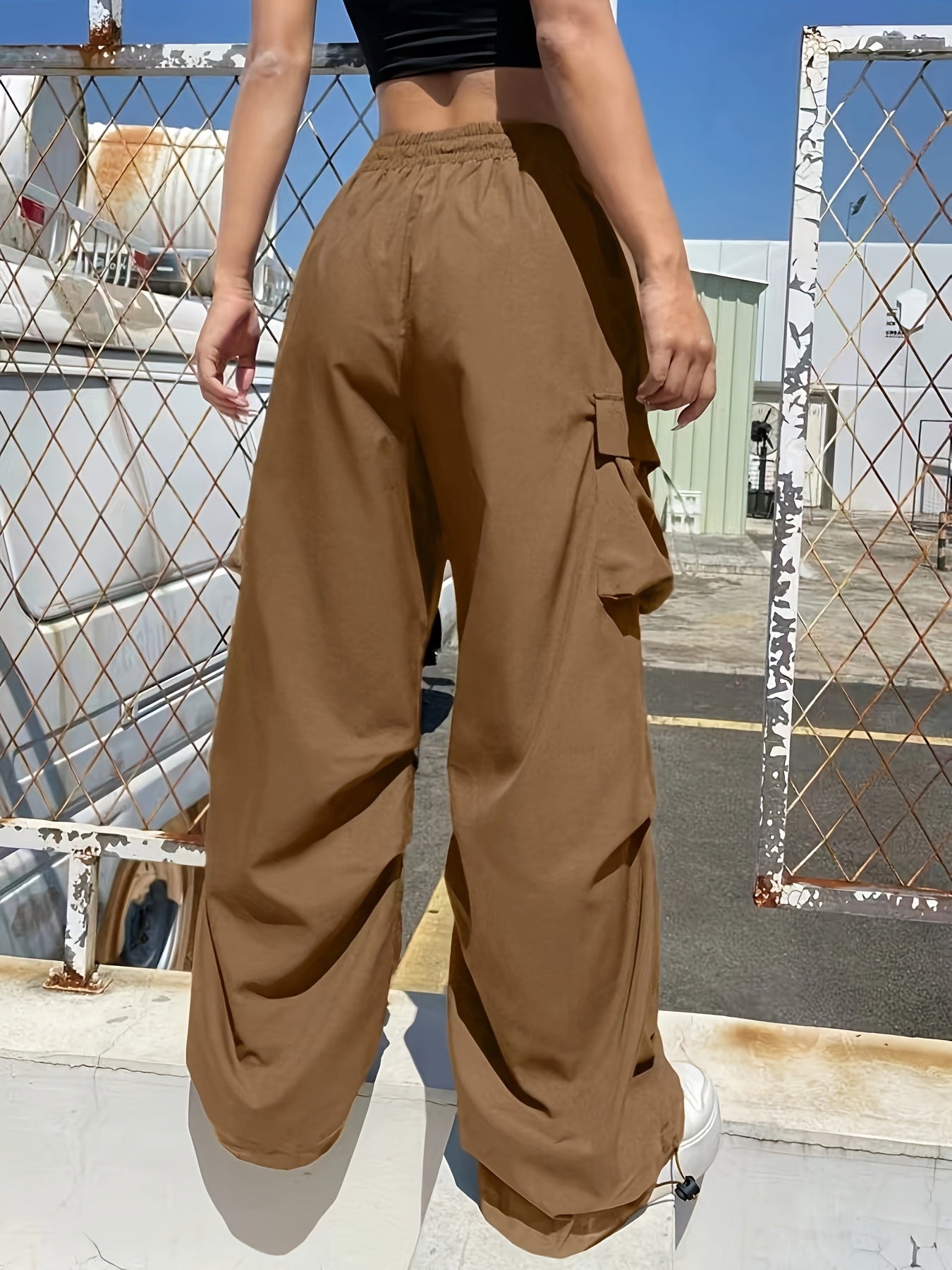 Ruby | Women's Wide Leg Cargo Pocket Casual Pants