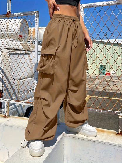 Ruby | Women's Wide Leg Cargo Pocket Casual Pants