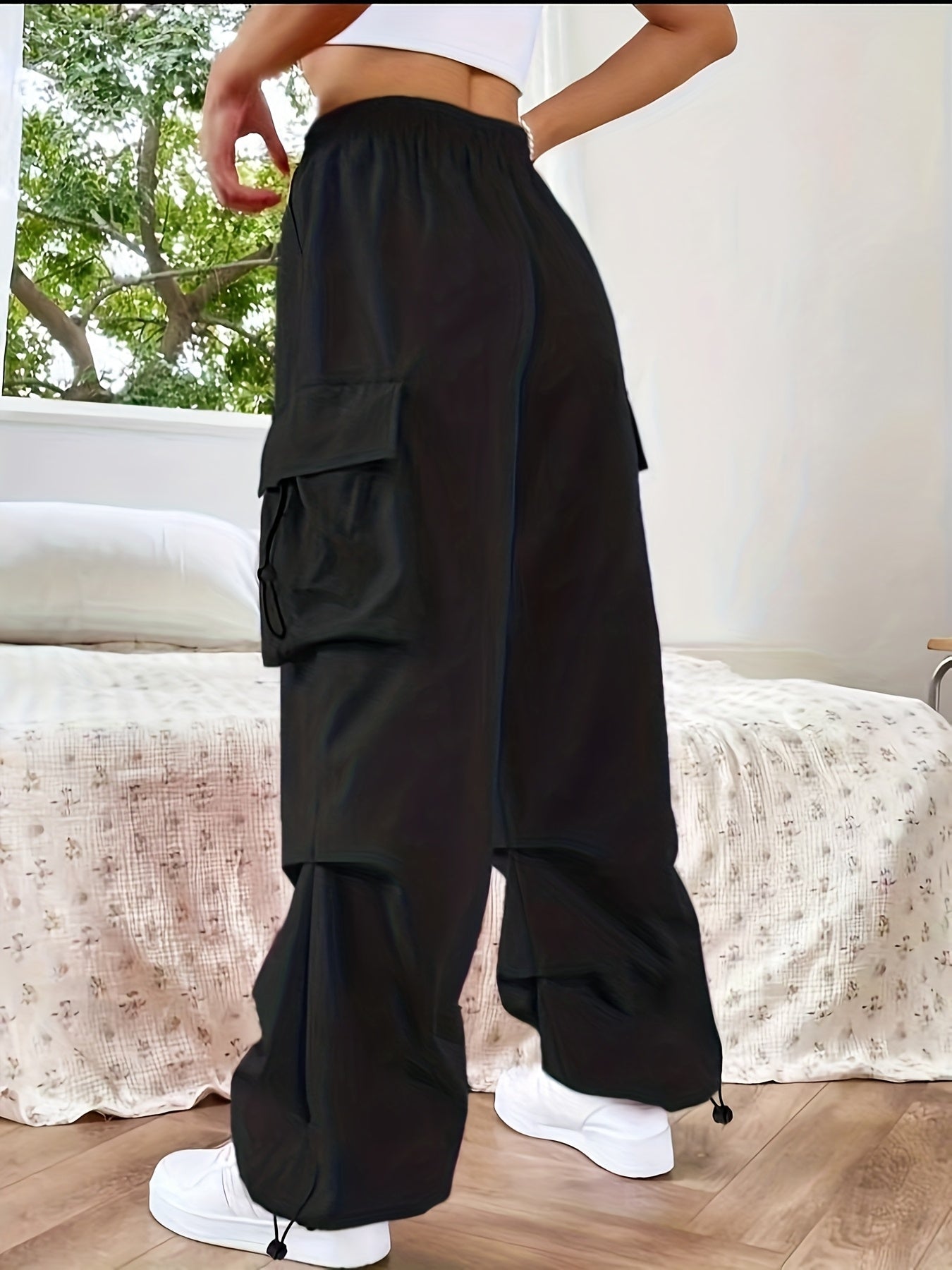 Ruby | Women's Wide Leg Cargo Pocket Casual Pants