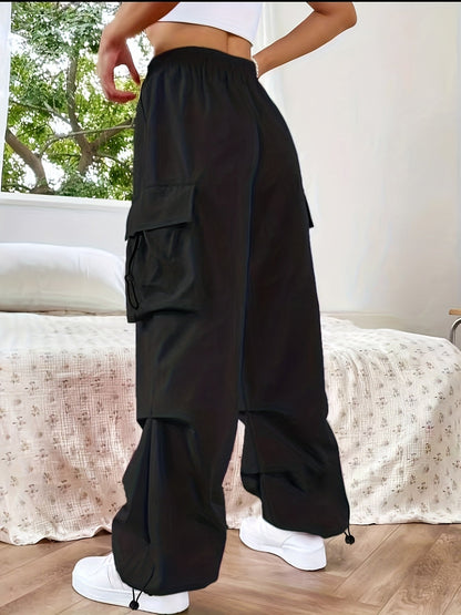 Ruby | Women's Wide Leg Cargo Pocket Casual Pants