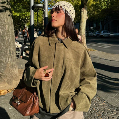 Madeline | Women's Cropped Zip Up Bomber Jacket