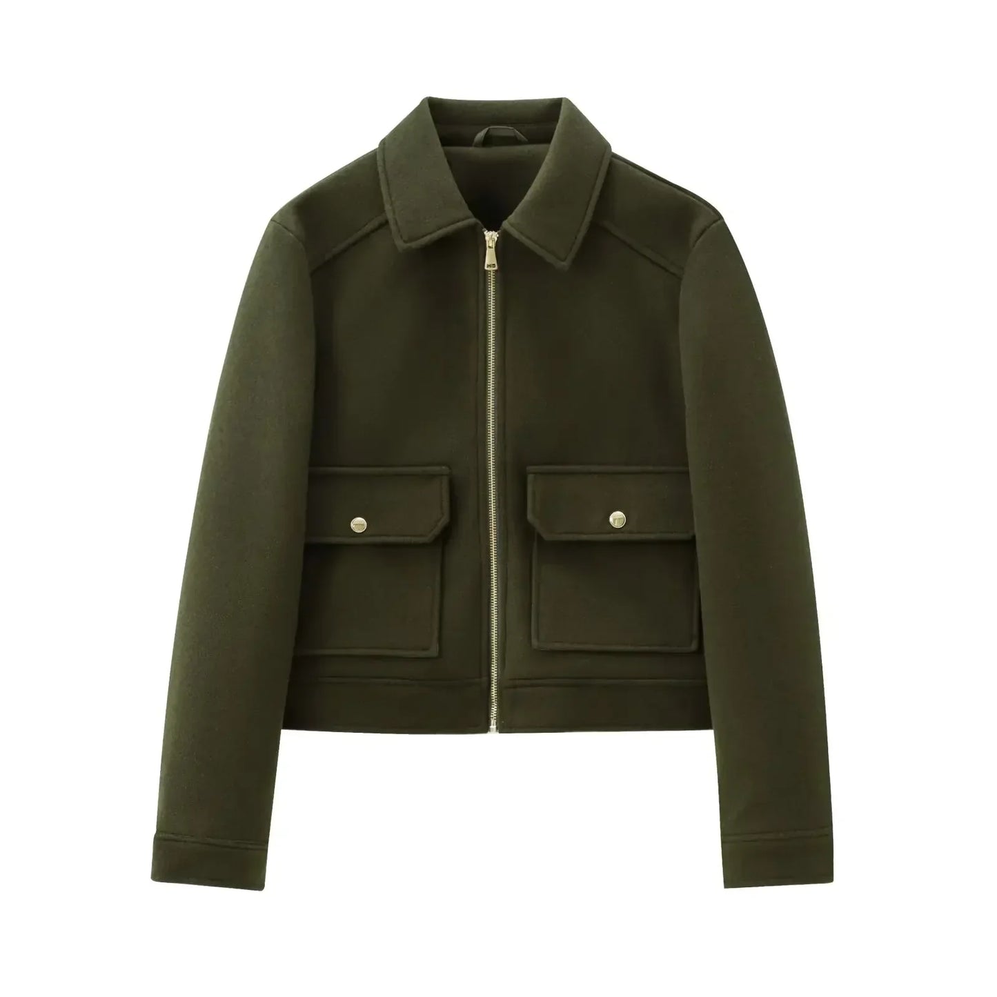 Georgia | Women's Cropped Zip Up Bomber Jacket