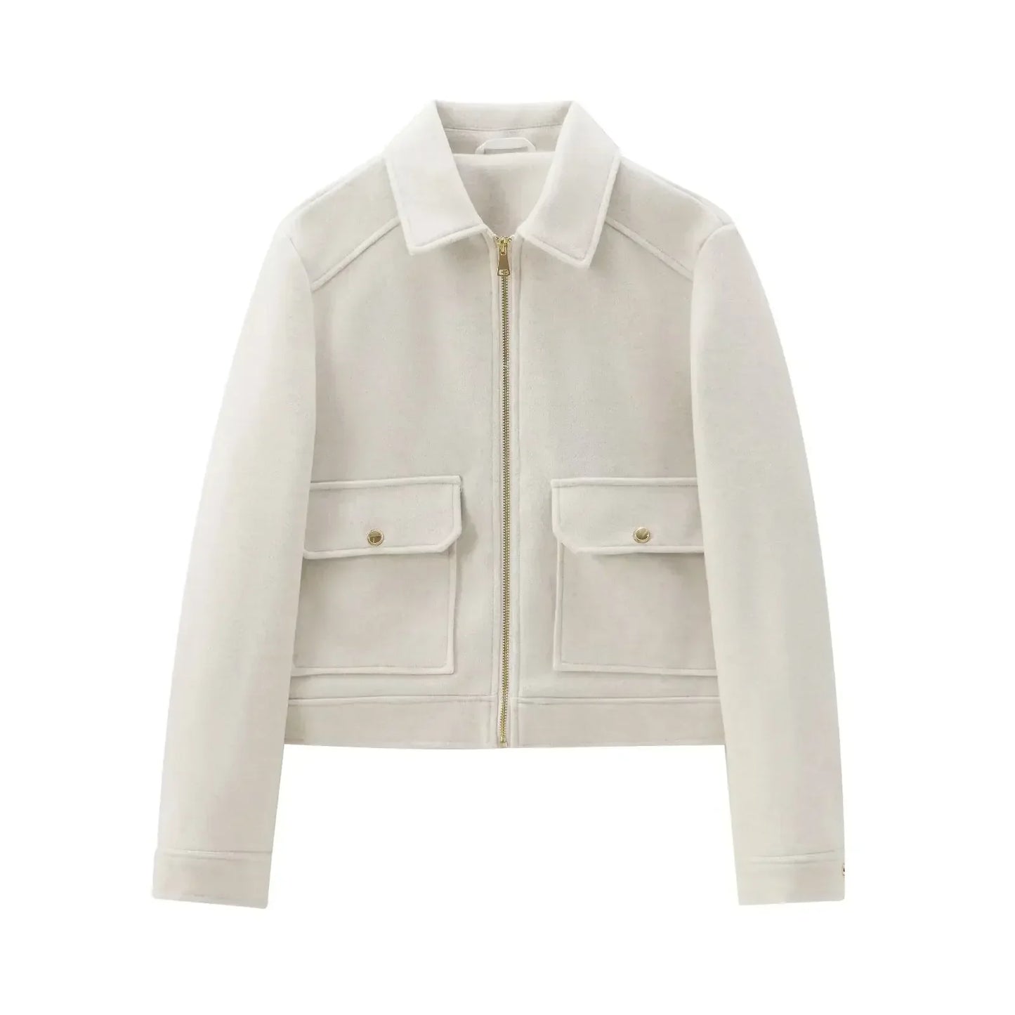 Georgia | Women's Cropped Zip Up Bomber Jacket