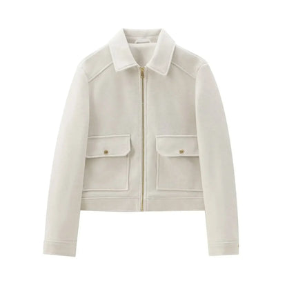 Georgia | Women's Cropped Zip Up Bomber Jacket