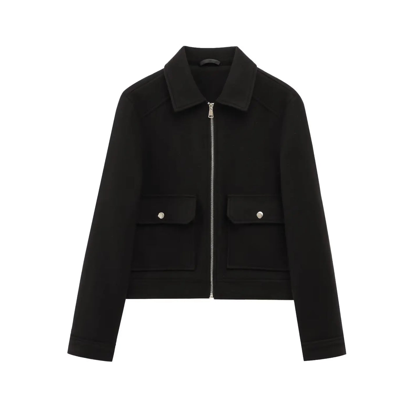Georgia | Women's Cropped Zip Up Bomber Jacket