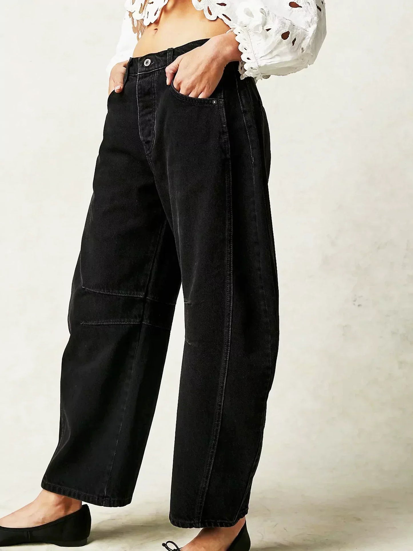 Catherine | Women’s Leopard Print Wide Leg Jeans