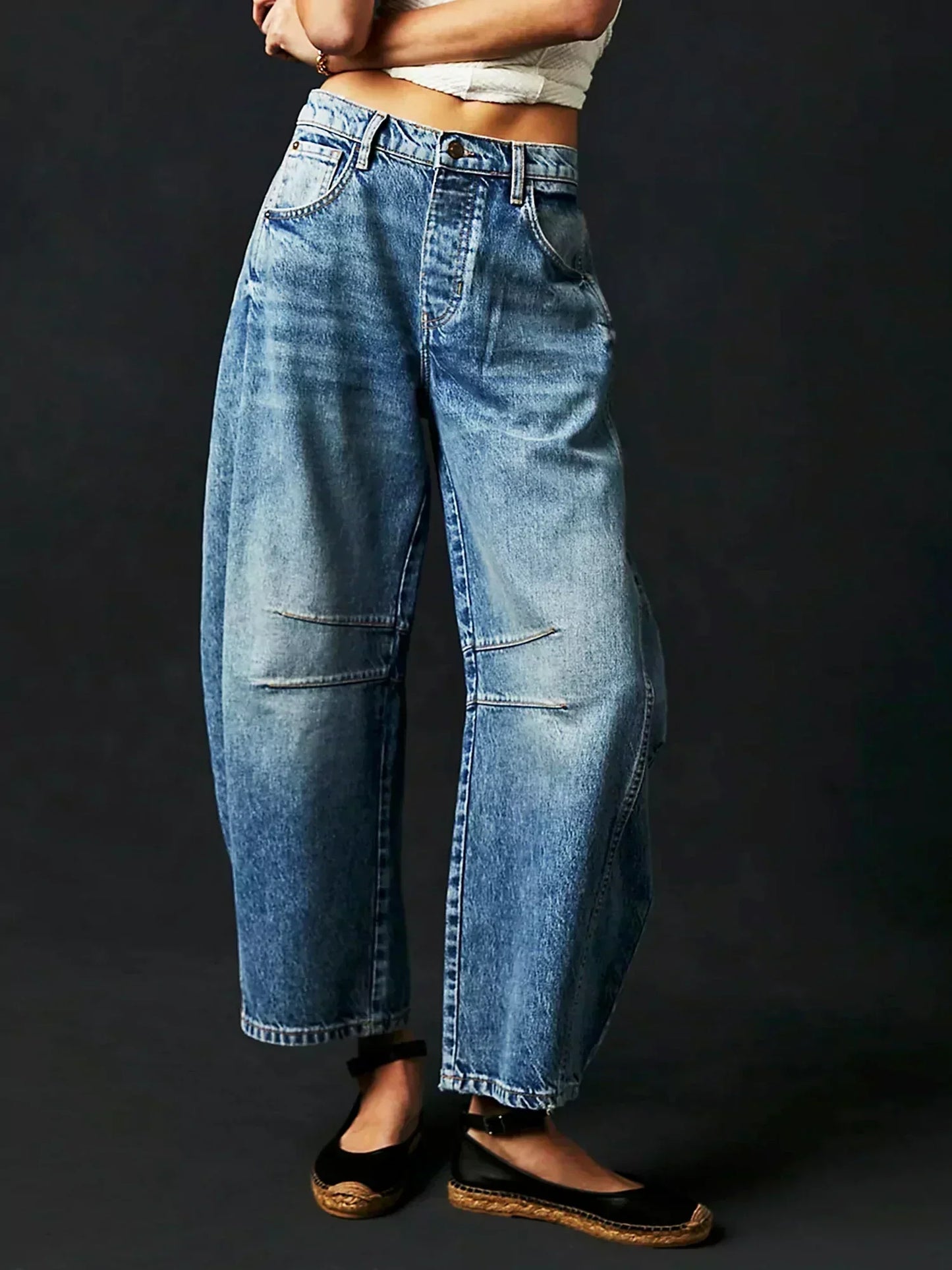 Catherine | Women’s Leopard Print Wide Leg Jeans