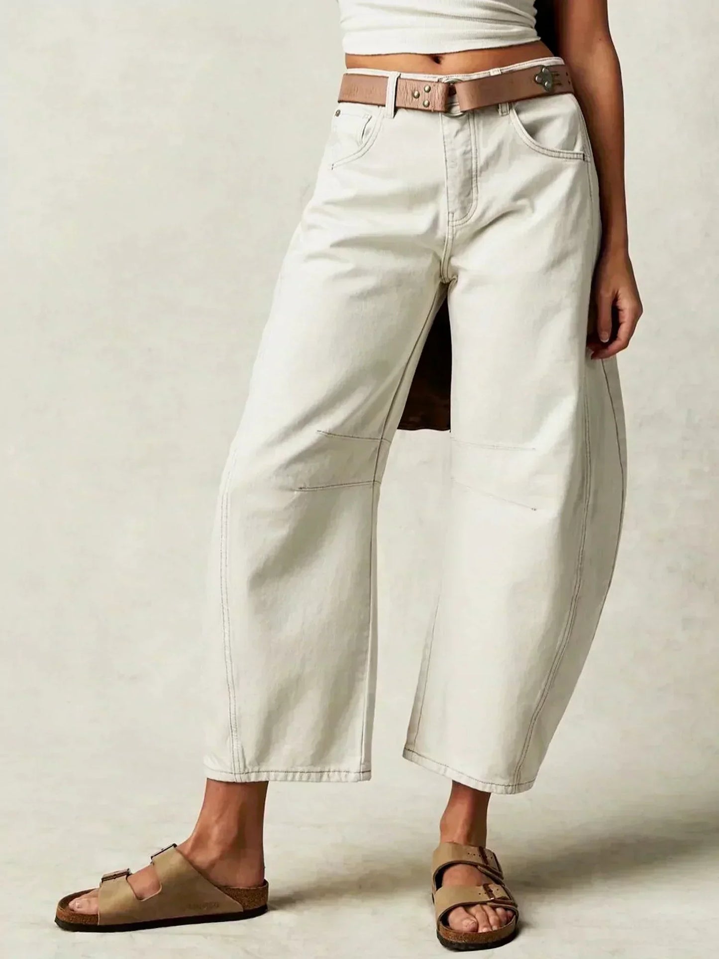 Catherine | Women’s Leopard Print Wide Leg Jeans